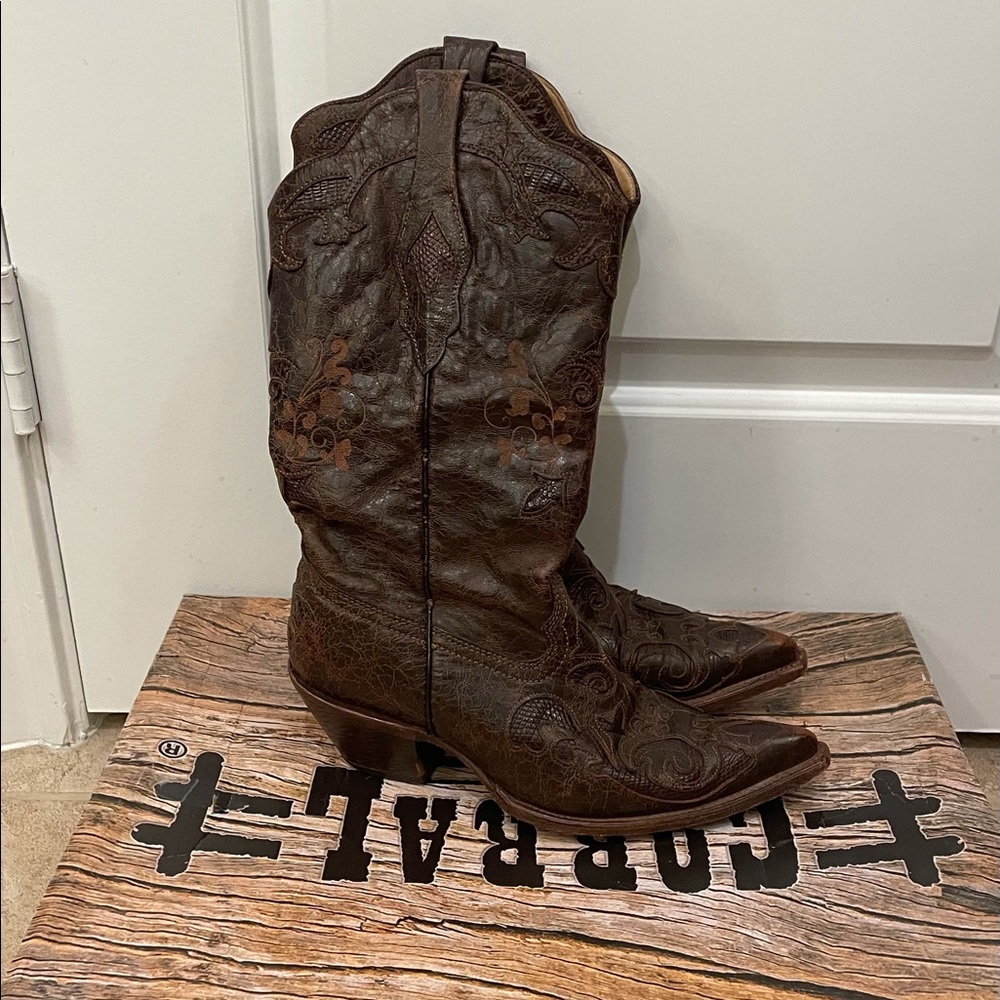 Corral Boots - Chocolate Vintage Lizard - Size 7.5
